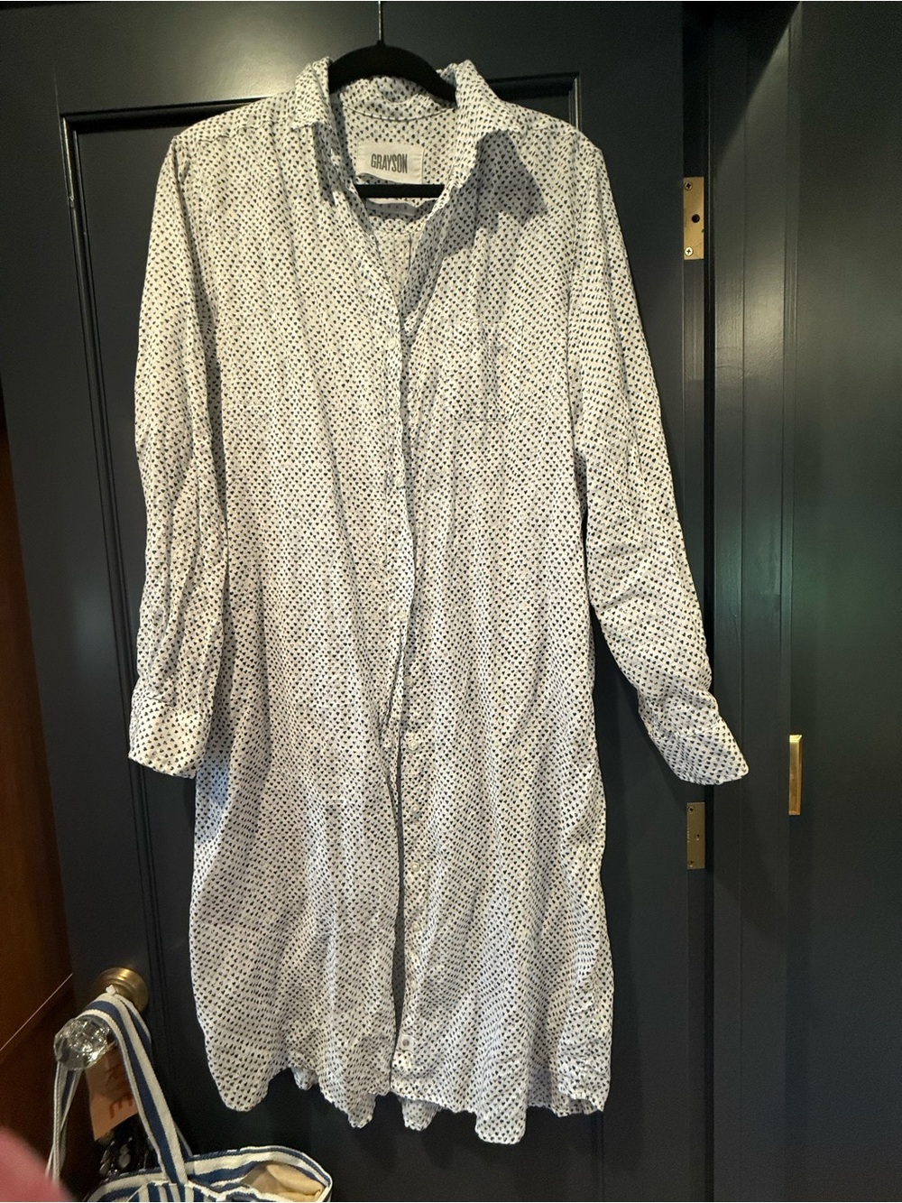 Grayson linen heart print Shirt Dress